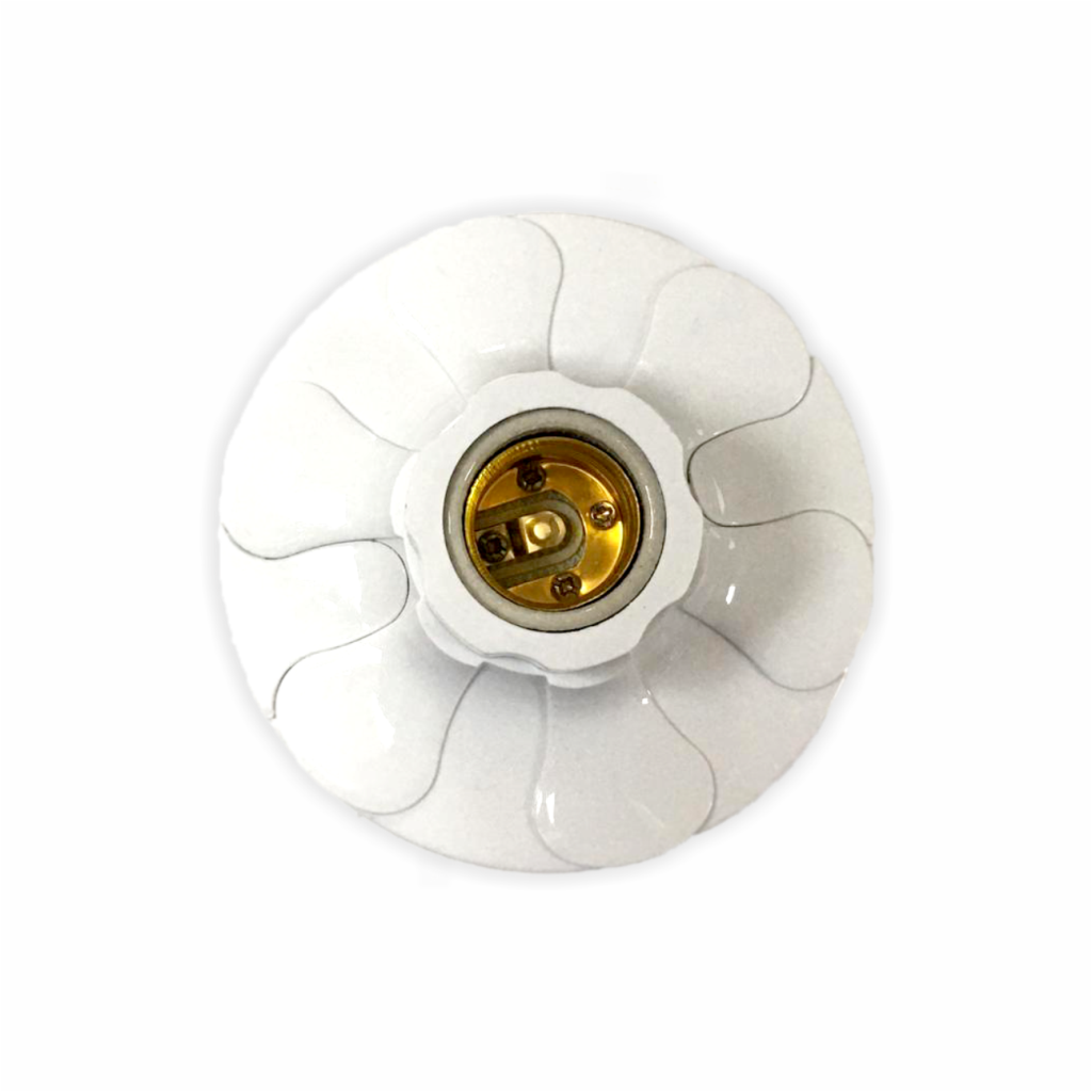 Socate Receptaculo Plastico Blanco 4" E27 Semilic