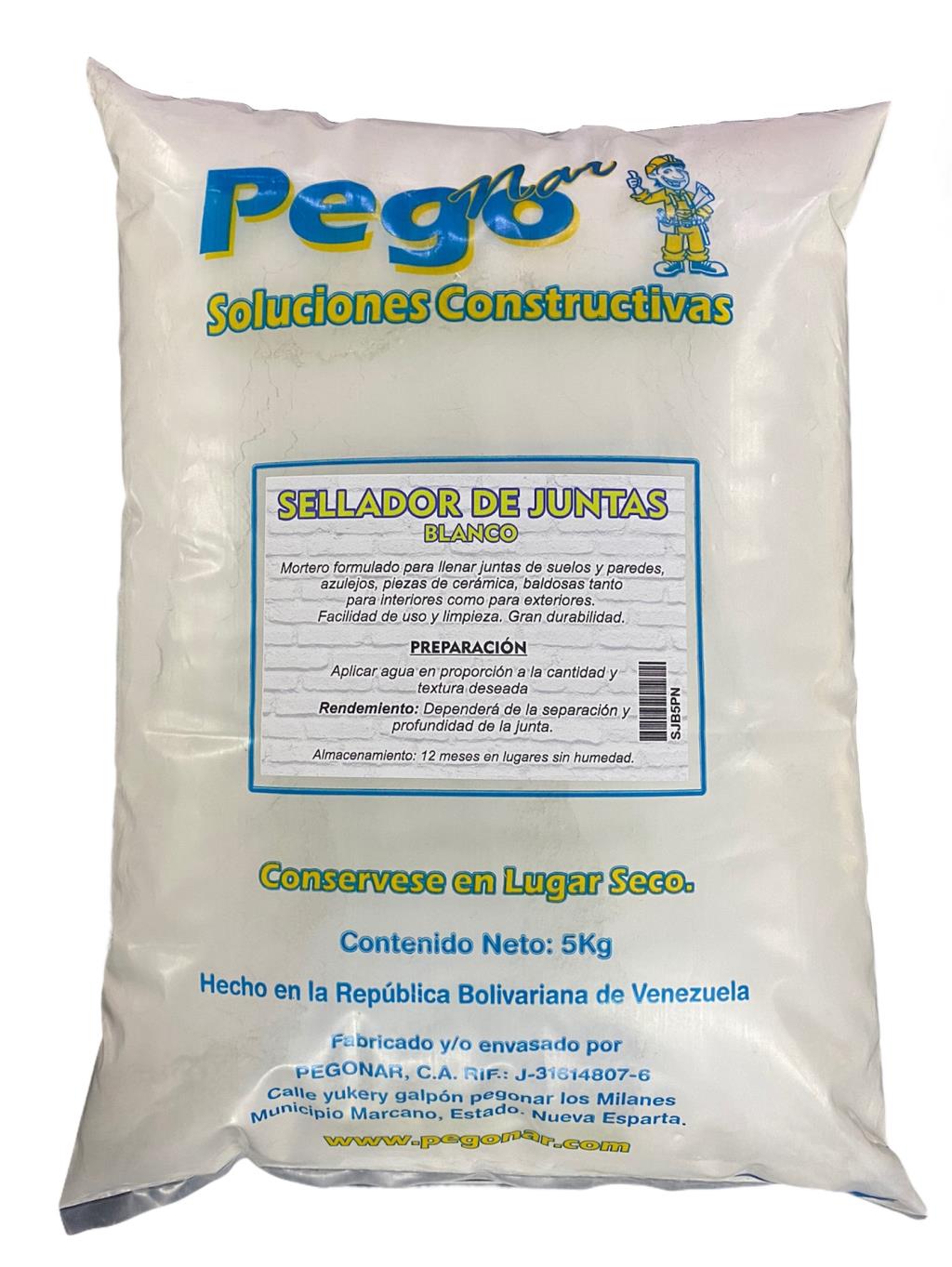 Sellador de Juntas Carateo Blanco 5 Kg Pegonar
