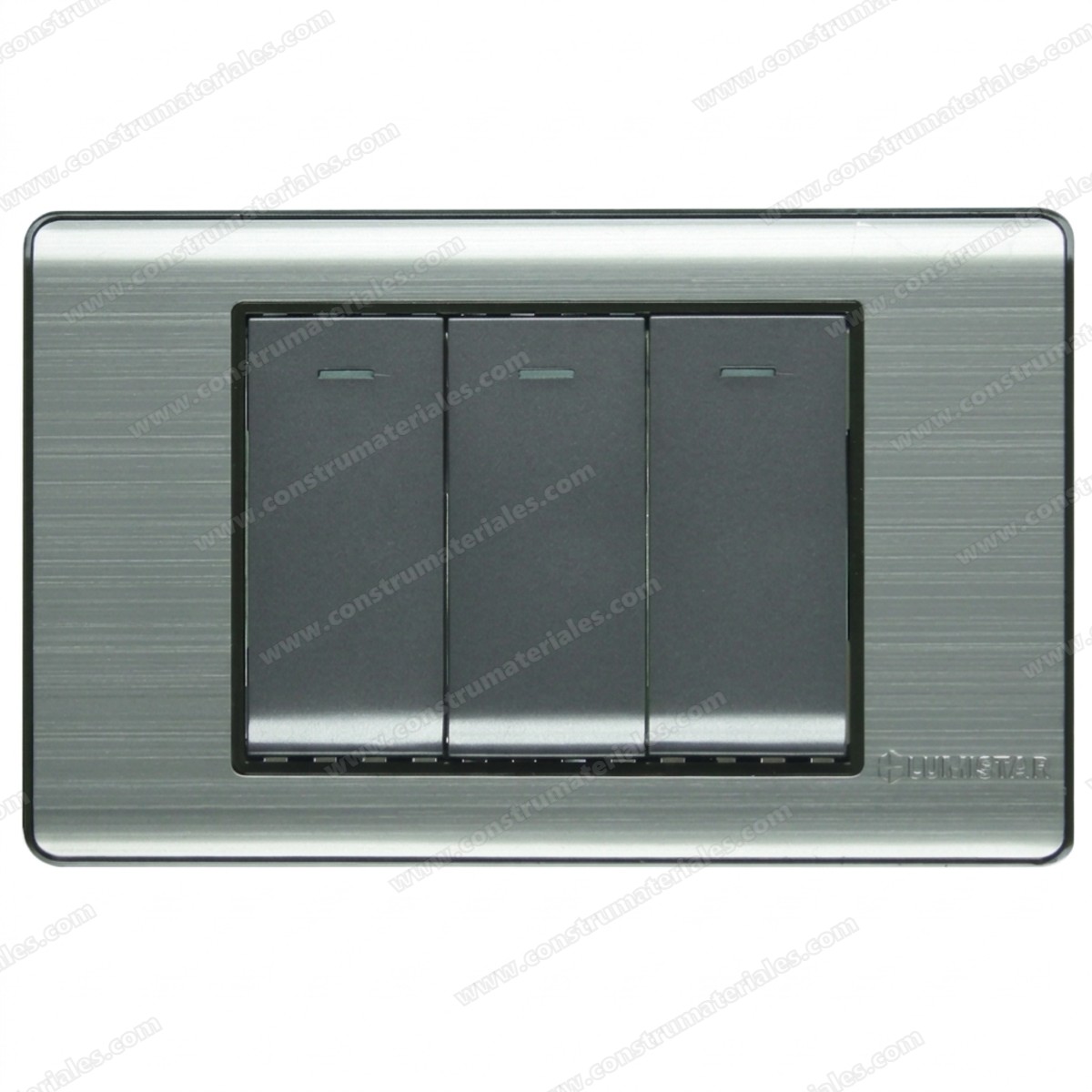 Interruptor Triple 3Way Elite para Empotrar Plata Lumistar