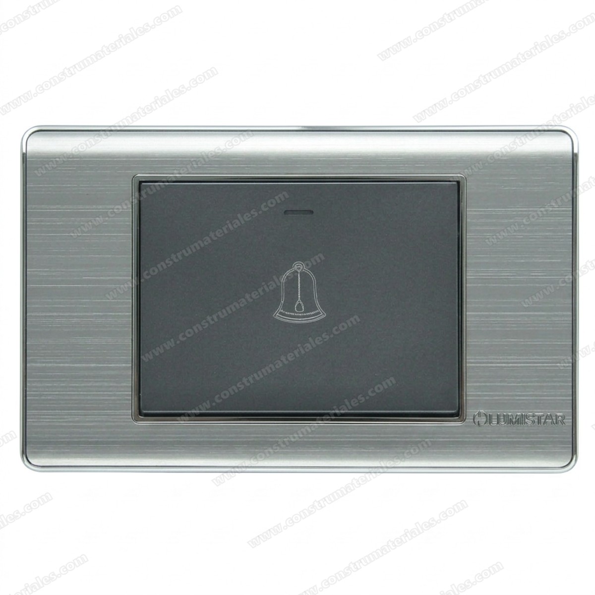 Timbre Pulsador Elite para Empotrar Plata Lumistar