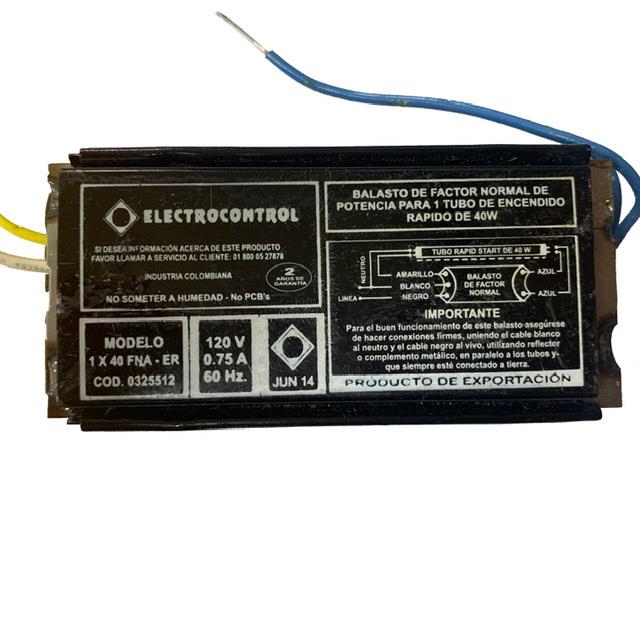 Balastro 1X40 120V R/S Electrocontrol