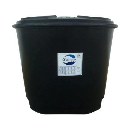Tanque de Agua Conico Liso 900Lts Negro Qtanque
