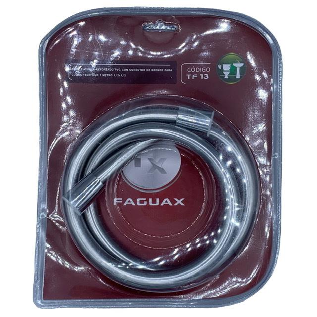 Canilla Reforzada 1/2 X 1/2 X 1Ml Conector de Bronce para Ducha Telefono Faguax