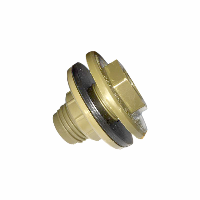 Conexion Plastica para Tanque 1/2" Dorada