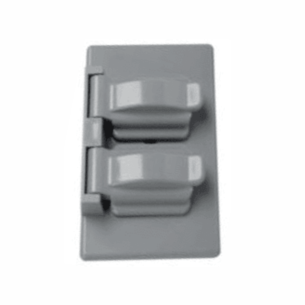 Tapa Plastica Doble para Interperie Gris Plomo