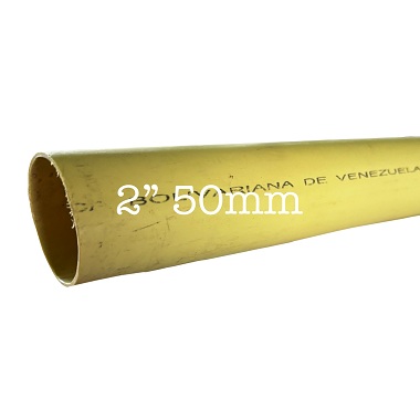 Tubo Aguas Negras 50Mm 2" X 3 Ml Amarillo Claro Generico
