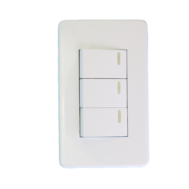 Interruptor Triple Panel 110/220V 10Amp