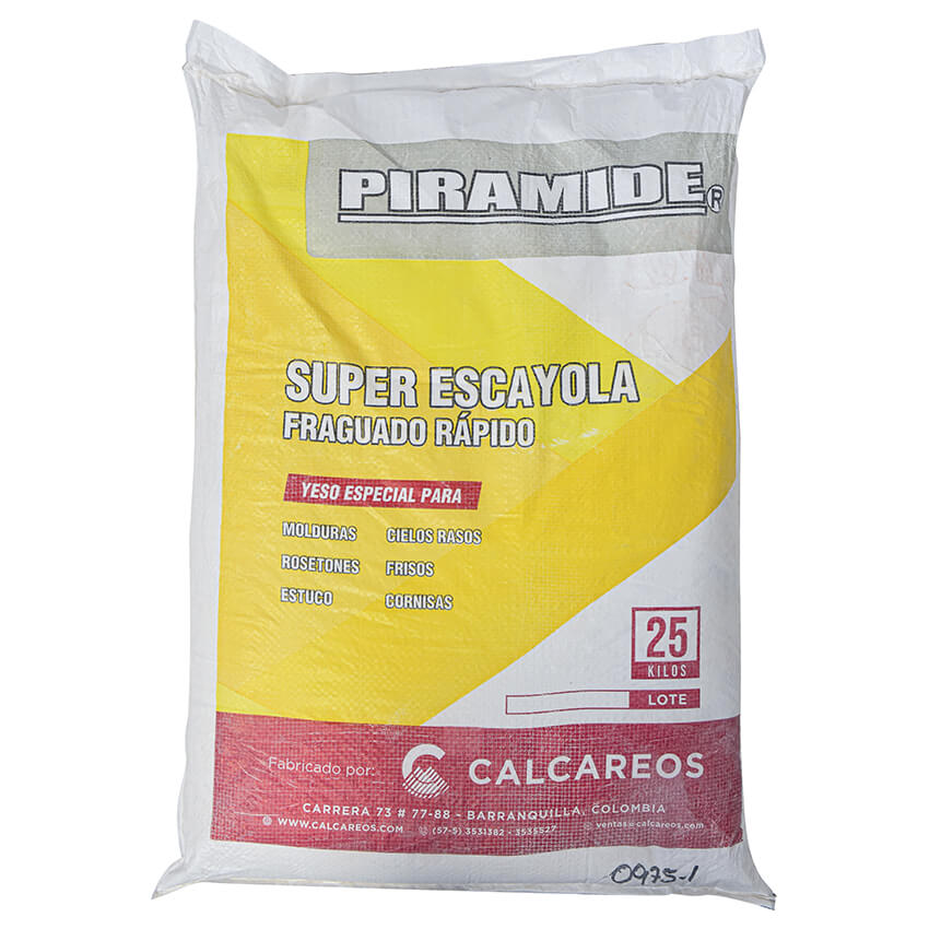 Yeso Piramide Super Escayola Extra Blanco Saco 25Kg